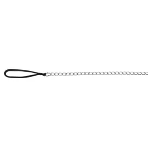 Smycz z łańcuszkiem, czarna XS-S: 1,10 m/2 mm